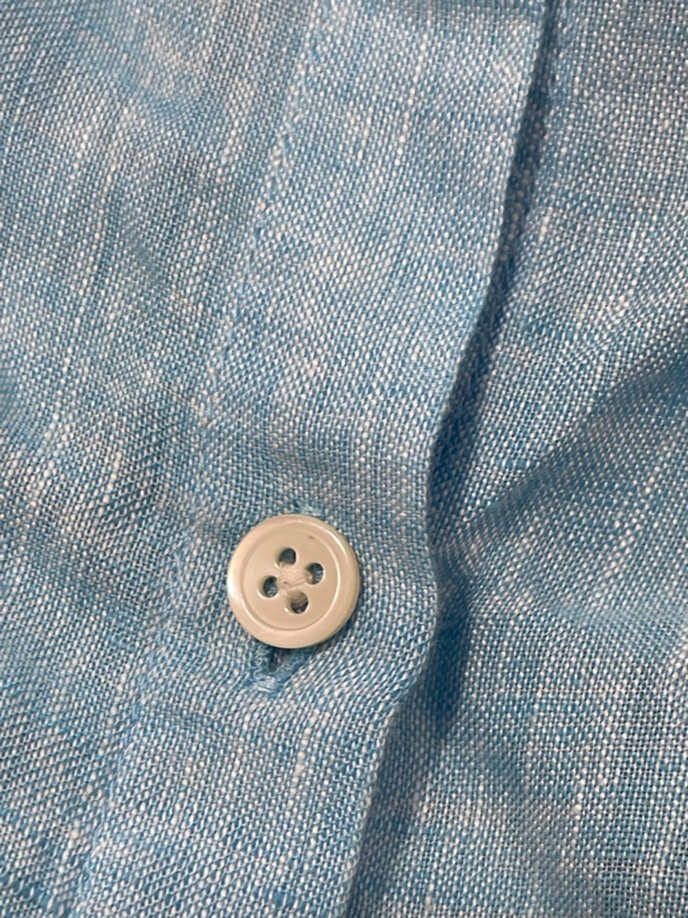 J.Jill Love Linen Aqua Blue 100% Linen Long Sleeve Button Front Top Resort Wear - Picture 4 of 6